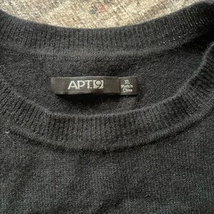 Apt. 9 Women’s 100% Cashmere Black Sweater